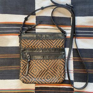 Elliott Lucca leather Crossbody Shoulder Bag Purse. Excellent Shape! Boho.